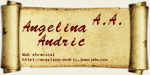 Angelina Andrić vizit kartica